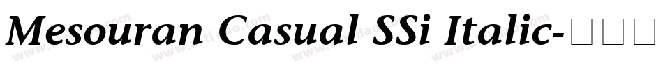 Mesouran Casual SSi Italic字体转换